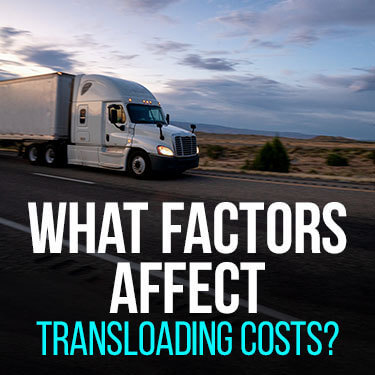 Transloading costs - A semi truck driving down the road