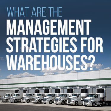 strategic warehousing showing a line of semis and trailers at a loading dock