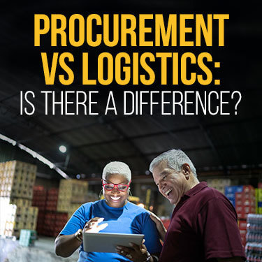 procurement vs logistics as workers review info on a tablet