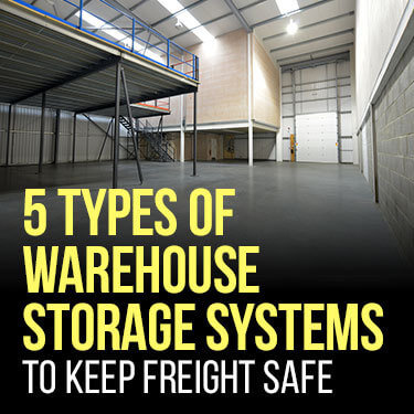 An empty warehouse with a mezzanine flooring system